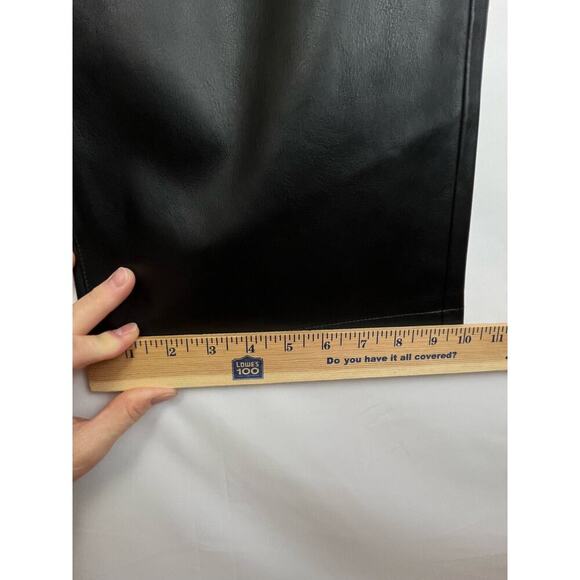 NWT [BLANKNYC] Women's Size 26 Black The Franklin Wide Leg Faux Leather Pants - Picture 7 of 8